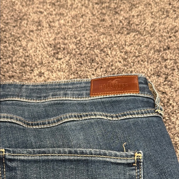 Hollister High-Rise Crop Super Skinny Classic Stretch Lace up Blue Jeans 9R EUC - Picture 7 of 8